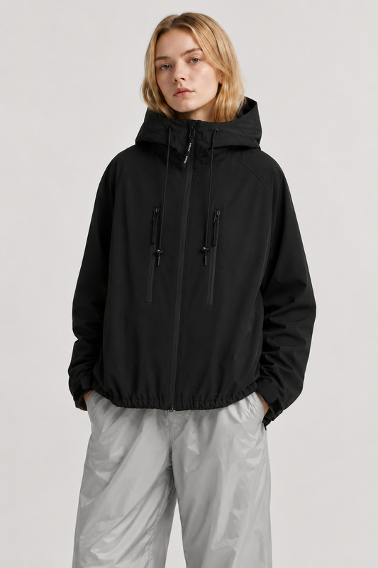 Short Oversized Rain Jacket — Waterproof & Stain Resistant