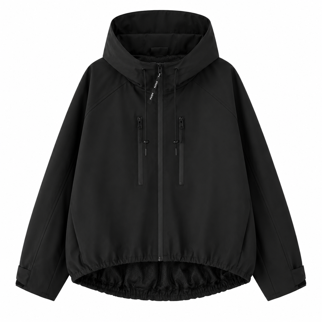 Short Oversized Waterproof Rain Jacket