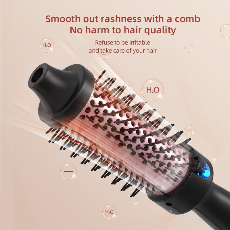 Negative Ion Fluffy Styling Brush — Volumising Hot Brush for Curls, Waves & Blowouts