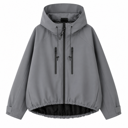 Short Oversized Rain Jacket — Waterproof & Stain Resistant
