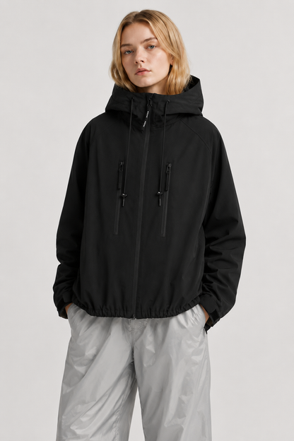 Short Oversized Rain Jacket — Waterproof & Stain Resistant