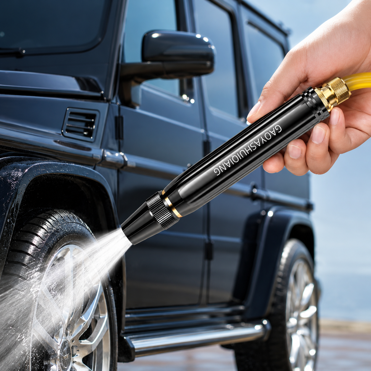 High-Pressure Water Gun Nozzle — Adjustable Spray for Car Washing, Garden & Home