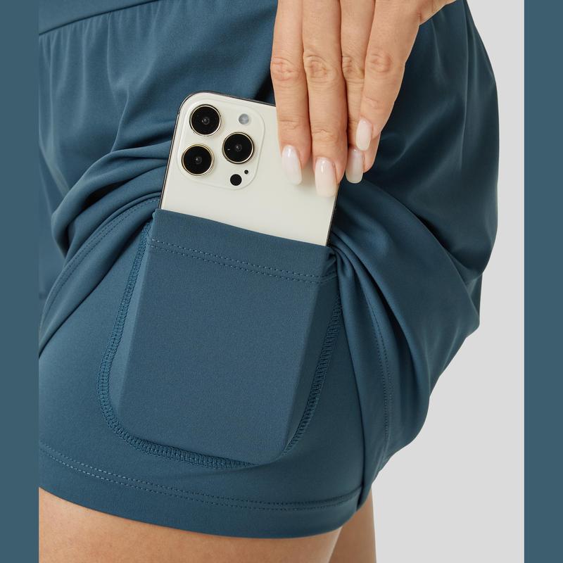 High-Waist Active Shorts with Pockets