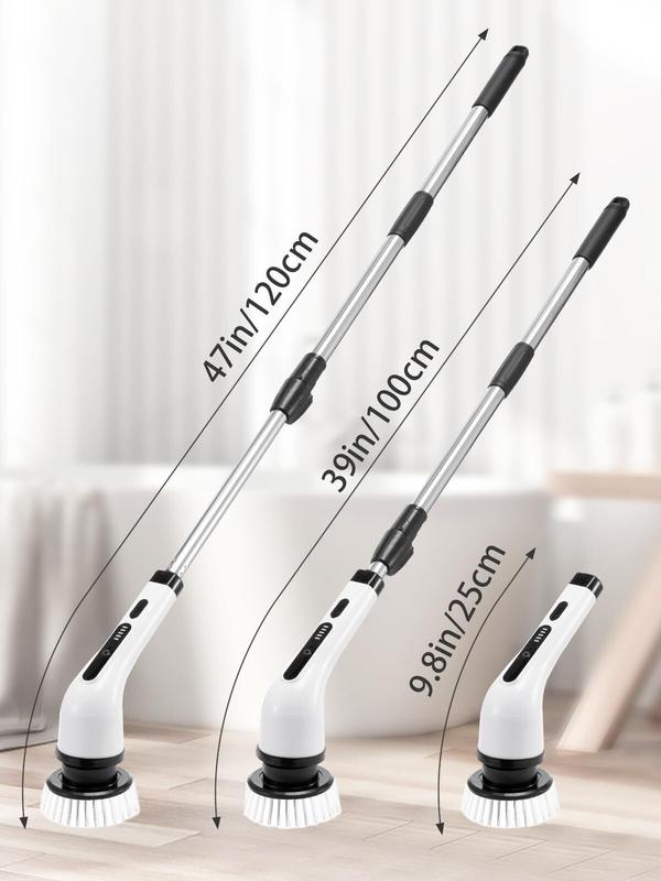 Cordless Electric Spin Scrubber – 9-in-1 Bathroom Cleaning Brush