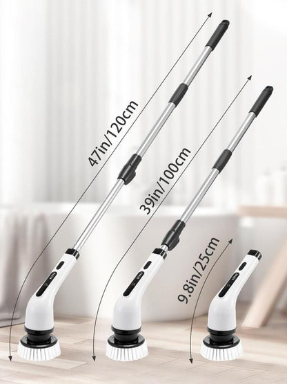 Cordless Electric Spin Scrubber – 9-in-1 Bathroom Cleaning Brush