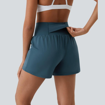 High-Waist Active Shorts with Pockets