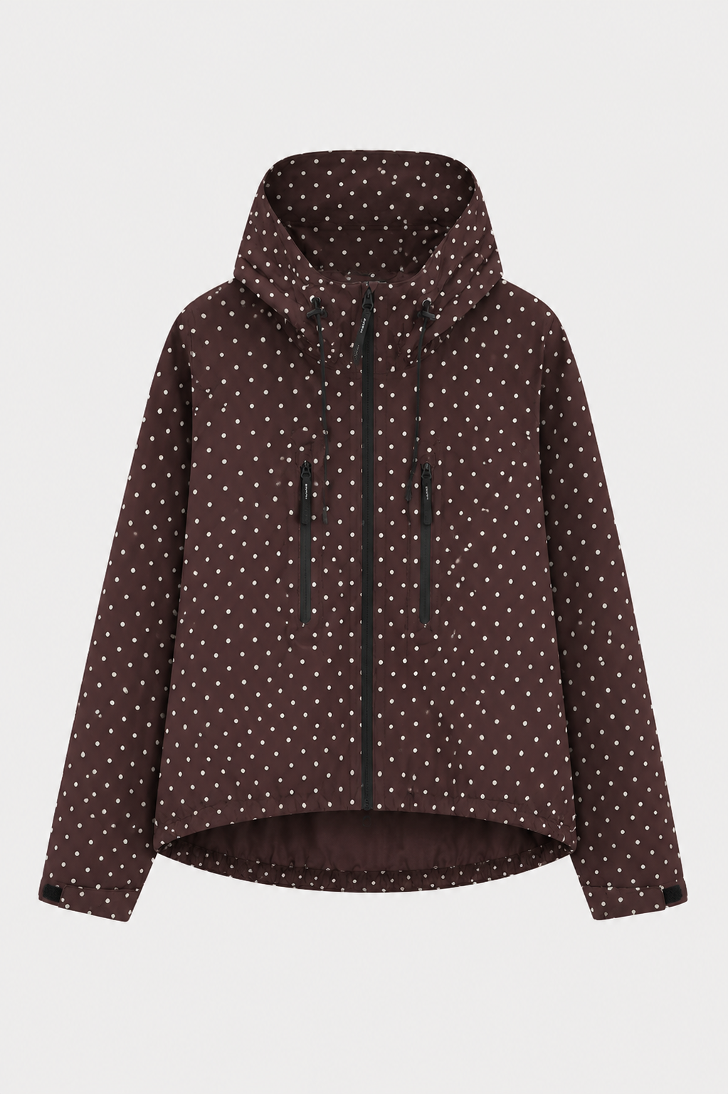 Oversized Bubble Hem Rain Jacket — Waterproof, Hooded & Lightweight | UK 8–22