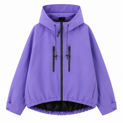 Short Oversized Rain Jacket — Waterproof & Stain Resistant