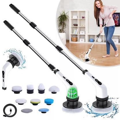Cordless Electric Spin Scrubber – 9-in-1 Bathroom Cleaning Brush