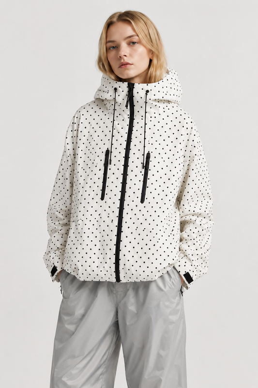 Oversized Bubble Hem Rain Jacket — Waterproof, Hooded & Lightweight | UK 8–22