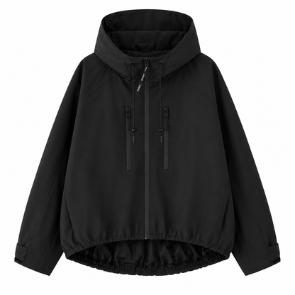Short Oversized Rain Jacket — Waterproof & Stain Resistant