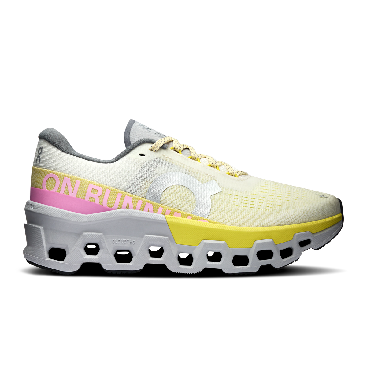 On Cloudmonster 2 in Ivory / Lime - view 1