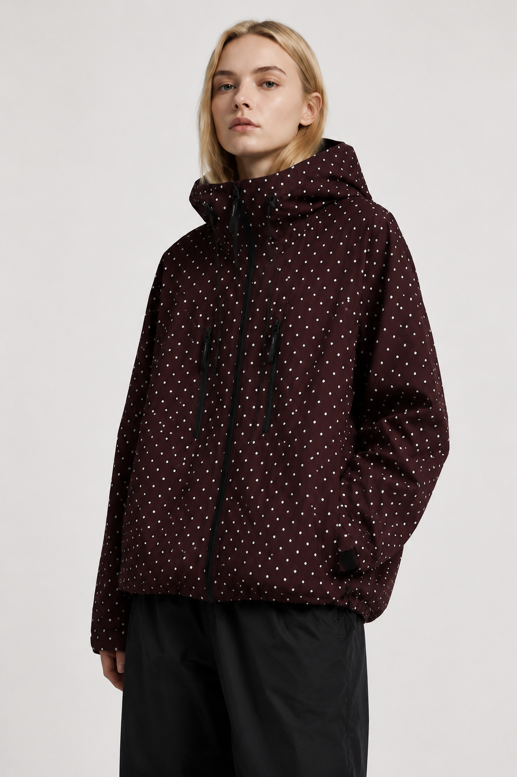 Oversized Bubble Hem Rain Jacket — Waterproof, Hooded & Lightweight | UK 8–22