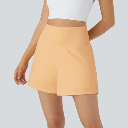 High-Waist Active Shorts with Pockets