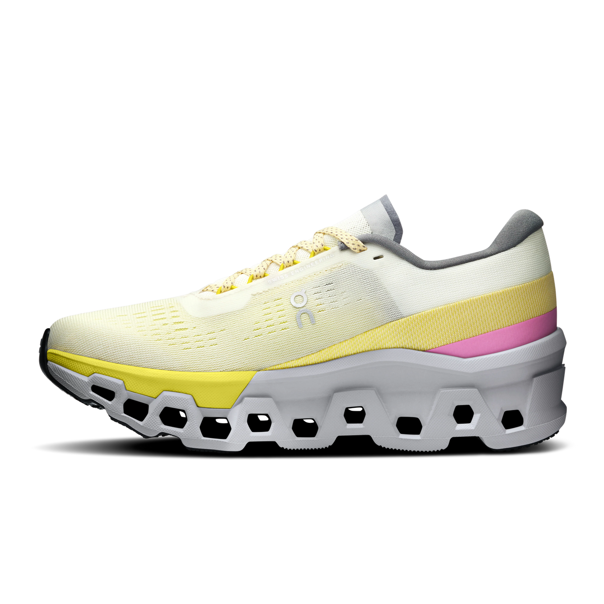 On Cloudmonster 2 in Ivory / Lime - view 4